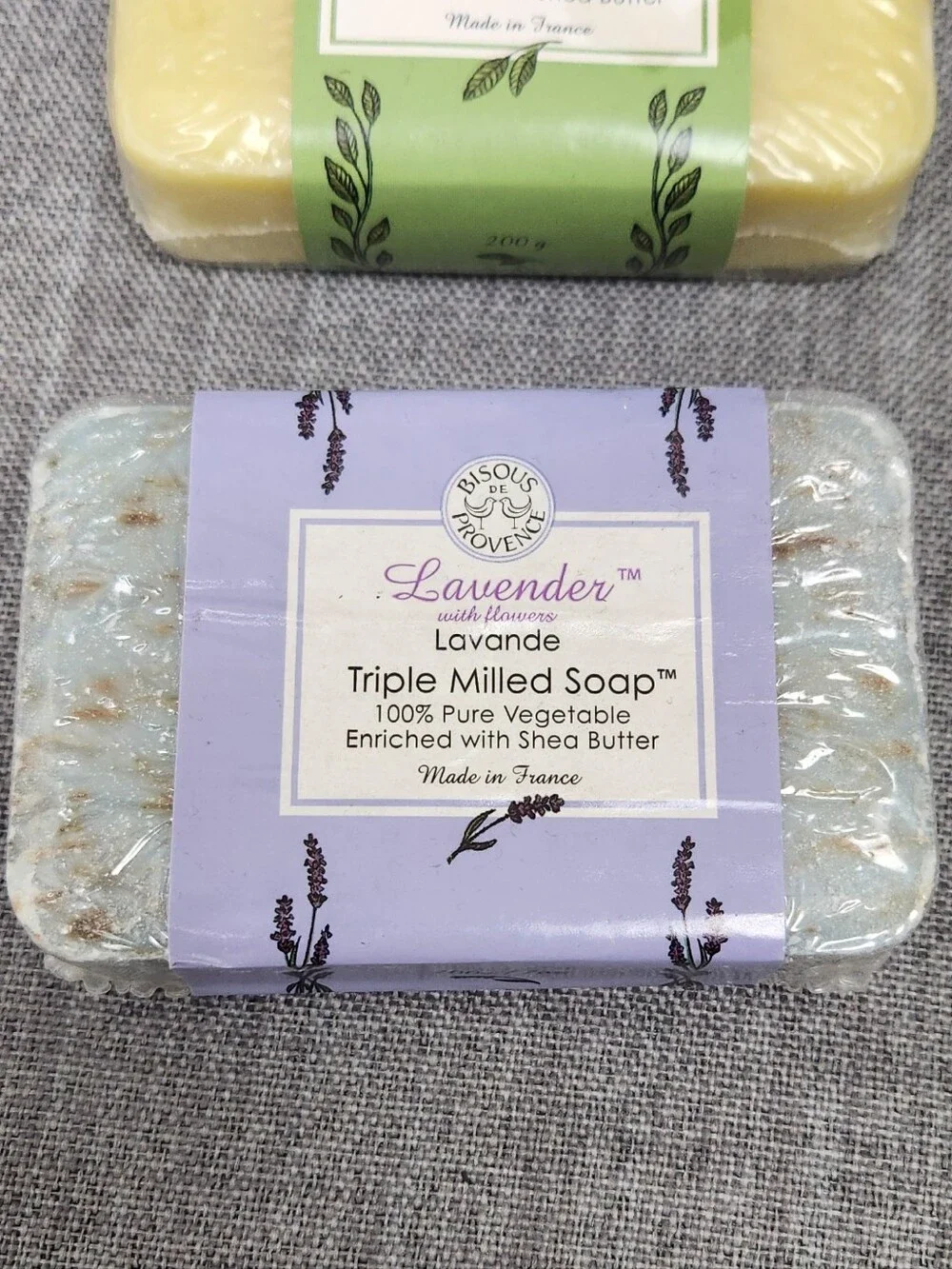 Trader Joe's Bisous de Provence Green Tea & Lavender Triple Milled Soap Lot.